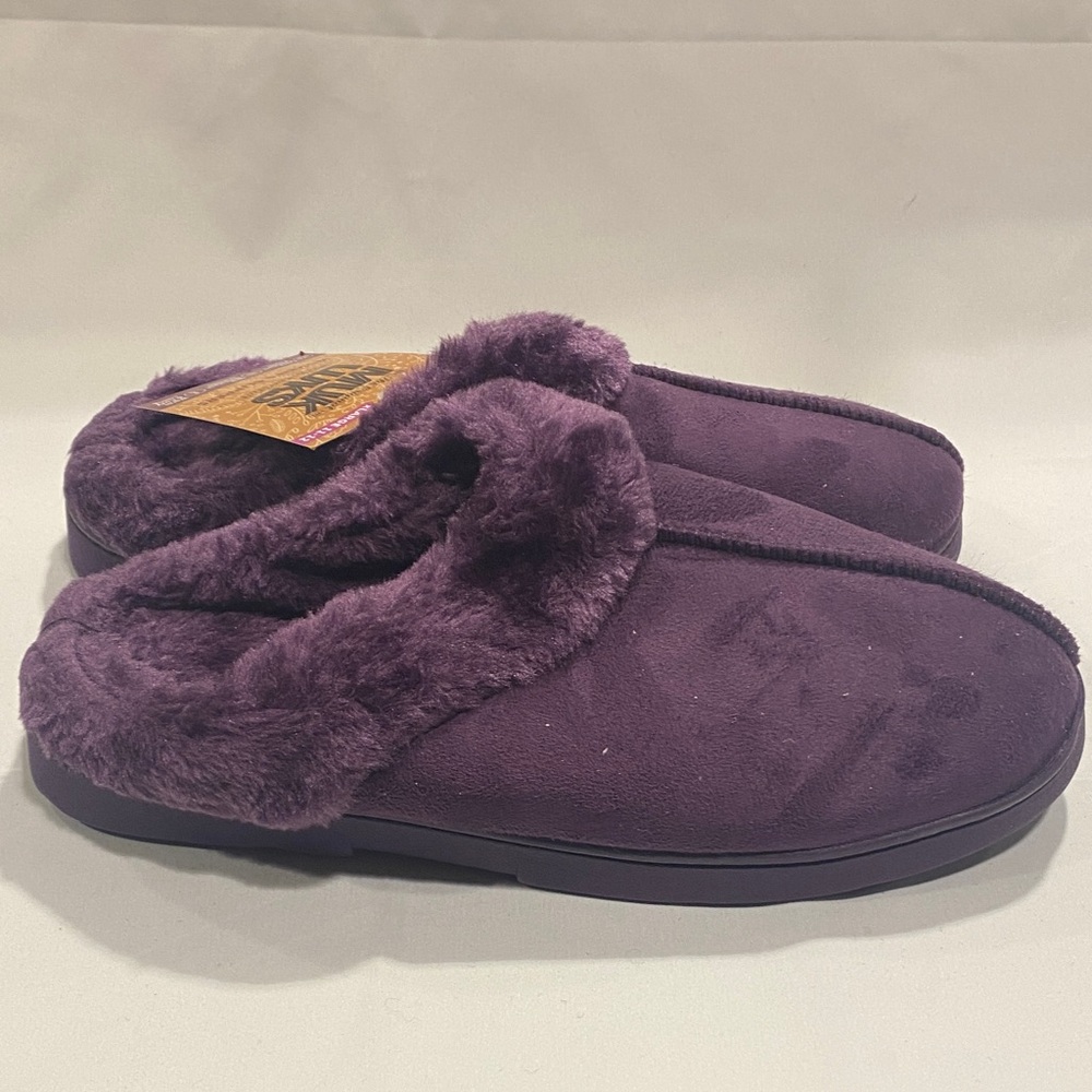 MUK LUKS Purple Polysuede Women's Slippers Size XL (11-12) - Picture 7 of 7